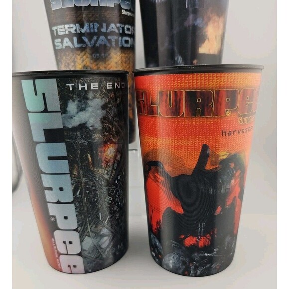 Terminator Salvation 7-Eleven 7-11 2009 Movie Slurpee Lenticular Cup Set 4/22oz - Picture 5 of 15